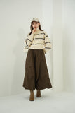 タックデザインスカート BROWN