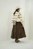 タックデザインスカート BROWN