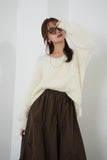 タックデザインスカート BROWN