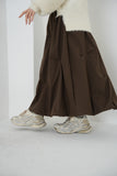 タックデザインスカート BROWN