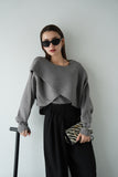 【2点SET】レイヤードニットセット GRAY