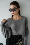 【2点SET】レイヤードニットセット GRAY
