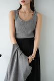 【2点SET】レイヤードニットセット GRAY