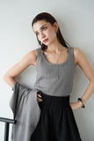【2点SET】レイヤードニットセット GRAY