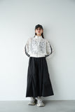 タックデザインスカート BLACK