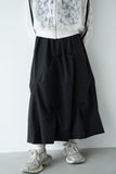 タックデザインスカート BLACK
