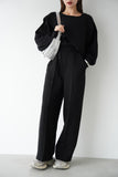センタープレスパンツ BLACK