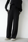 センタープレスパンツ BLACK
