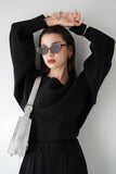 【2点SET】レイヤードニットセット BLACK