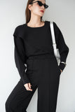 【2点SET】レイヤードニットセット BLACK