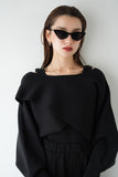 【2点SET】レイヤードニットセット BLACK