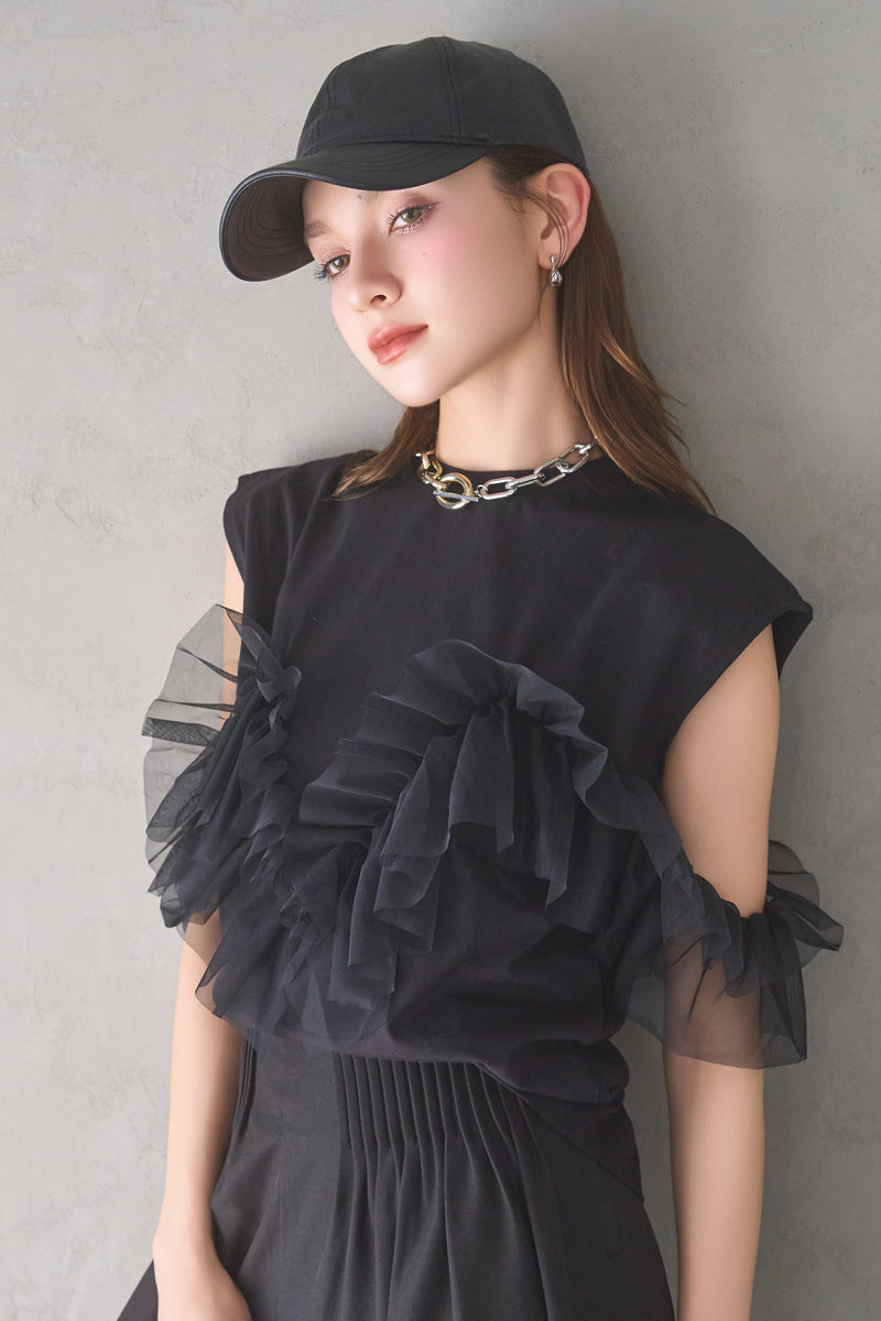 3wayフリルノースリトップス BLACK – ODORATA official
