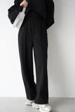 センタープレスパンツ BLACK
