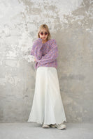 MIXカラーオーバーKNIT TOPS　LAVENDER