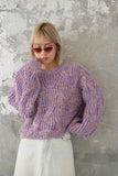 MIXカラーオーバーKNIT TOPS　LAVENDER