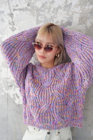 MIXカラーオーバーKNIT TOPS　LAVENDER
