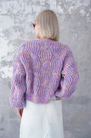 MIXカラーオーバーKNIT TOPS　LAVENDER