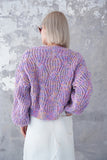 MIXカラーオーバーKNIT TOPS　LAVENDER