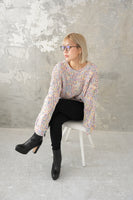 MIXカラーオーバーKNIT TOPS　IVORY