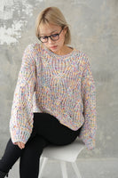 MIXカラーオーバーKNIT TOPS　IVORY