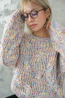 MIXカラーオーバーKNIT TOPS　IVORY