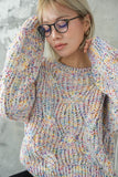 MIXカラーオーバーKNIT TOPS　IVORY