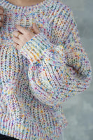 MIXカラーオーバーKNIT TOPS　IVORY