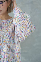 MIXカラーオーバーKNIT TOPS　IVORY