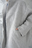 シャギースタンドカラーコート　GRAY