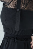 【再入荷！】ZIPビスチェキャミ　BLACK