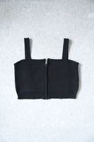 【再入荷！】ZIPビスチェキャミ　BLACK