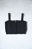 【再入荷！】ZIPビスチェキャミ　BLACK