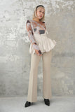 ヒップアップ フレアパンツ Beige