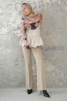 ヒップアップ フレアパンツ Beige