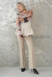 ヒップアップ フレアパンツ Beige
