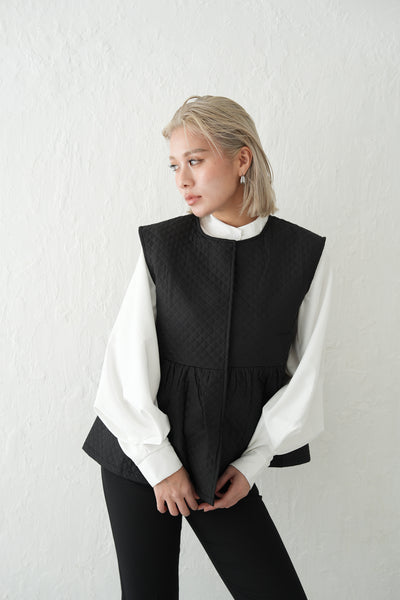 キルトビスチェTOPS　BLACK