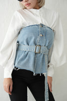 DENIM ビスチェ　ライトブルー