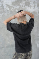 ピグメント Tシャツ　BLACK
