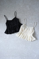 ラインレースビスチェキャミ　IVORY