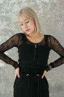 【再入荷！】ZIPビスチェキャミ　BLACK