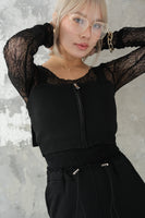 【再入荷！】ZIPビスチェキャミ　BLACK