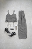 サマーツイードタックパンツ　GRAY