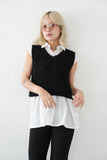 【再入荷！】チョウチョヤーンKNIT ビスチェ　BLACK