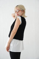 【再入荷！】チョウチョヤーンKNIT ビスチェ　BLACK
