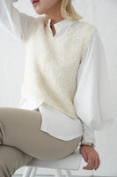 【再入荷！】チョウチョヤーンKNIT ビスチェ　IVORY