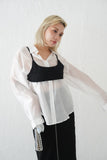 シャツコンビ ビスチェTOPS　WHITE×BLACK