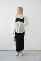 シャツコンビ ビスチェTOPS　WHITE×BLACK