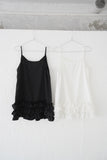 裾フリルキャミビスチェ　WHITE