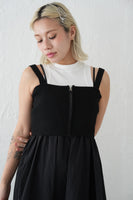 【再入荷！】ZIPビスチェキャミ　BLACK