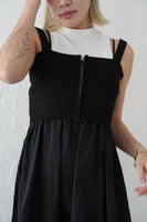 【再入荷！】ZIPビスチェキャミ　BLACK